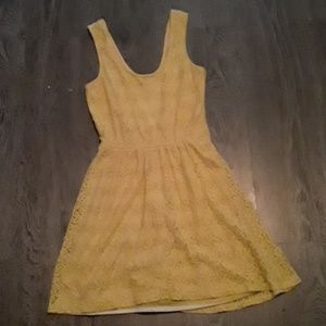 yellow lace ish dress